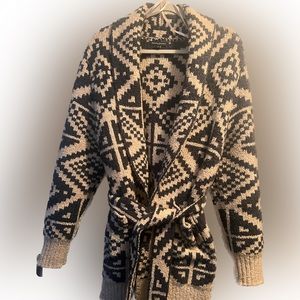 Banana Republic Heritage Jacquard Wool Blend Cardigan